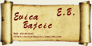 Evica Bajčić vizit kartica